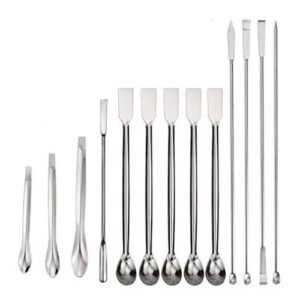 Juego De Espátulas Laboratorio Acero Inoxidable Microcuchara