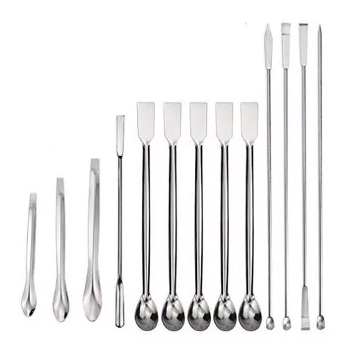 Juego De Espátulas Laboratorio Acero Inoxidable Microcuchara