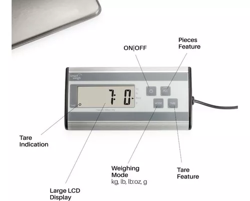 Bascula Digital De Piso Capacidad De 200kg/50g