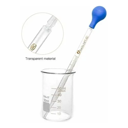 6 Piezas Pipetas Largas De Vidrio Cuentagotas Graduado