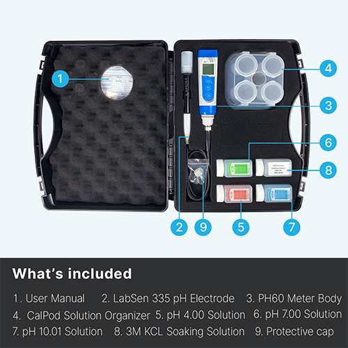 Medidor de pH Portátil Apera PH60-WW LabSen 335 ATC